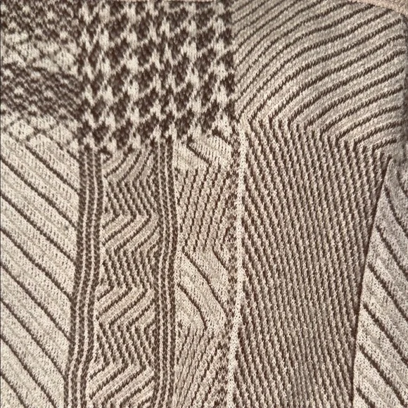 Free People Stylish Beige and Brown Button-Up Cardigan - Picture 8 of 9